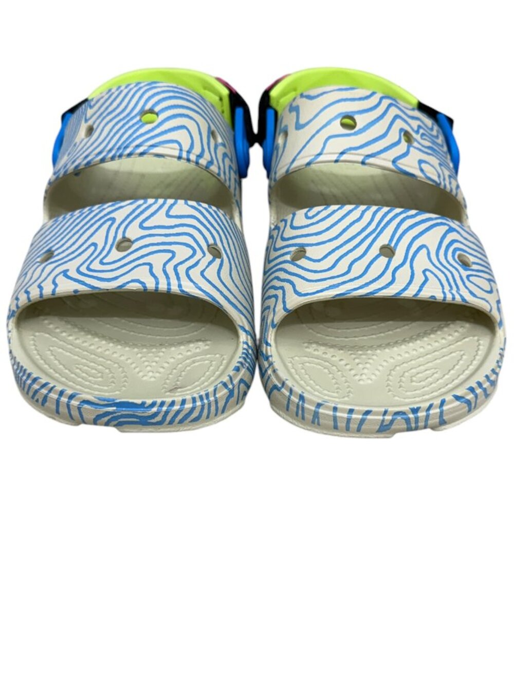 Crocs Classic All-Terrain Topographic Sandals in Bone/Multi Men's 6 Women's 8 - Picture 4 of 8